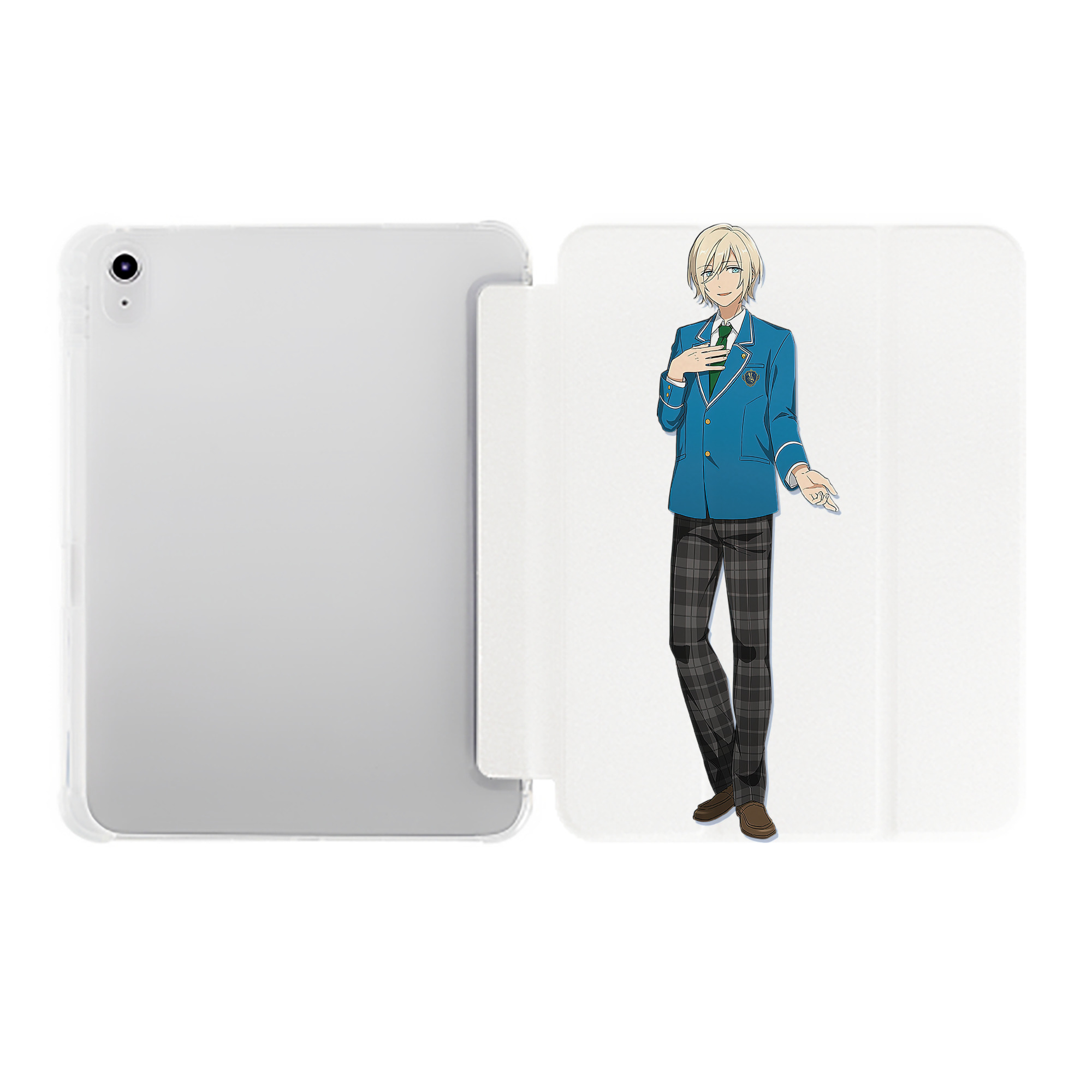 （画像用） あんさんぶるスターズ! Ensemble Stars IPad ケース ペン収納付き 三つ折りスタンド PUレザー×シリコン 対応機種9.5/10.5/10.9インチ